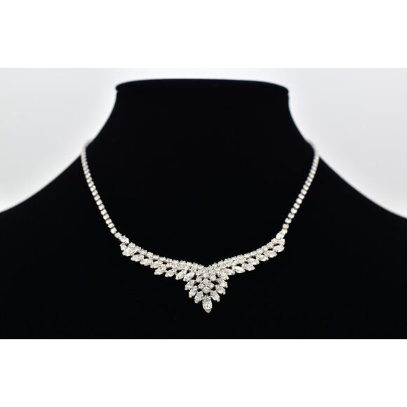Christian Dior Vintage Bridal Crystal Collar Rhinestone Germany Signed NOS BinBN - Picture 1 of 12